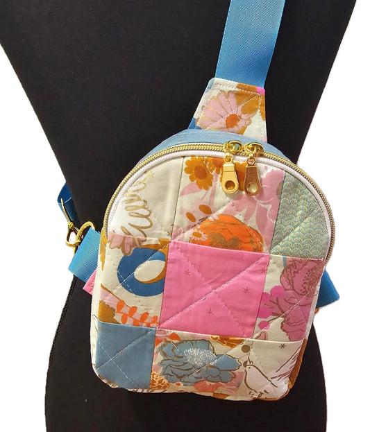 Mini Sling Backpack, Crossbody Backpack, Patchwork Purse, Ruby Star Society, Gift for Girls, Christmas Gift, Melody Miller Rise, Mav Sling