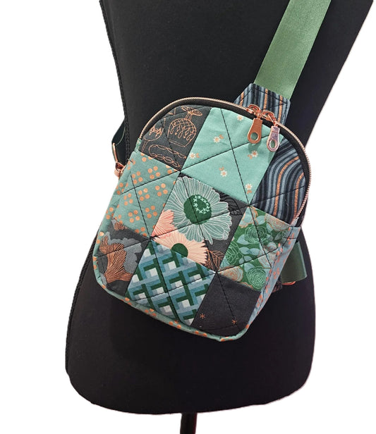 Mini Sling Backpack, Crossbody Backpack, Patchwork Purse, Ruby Star Society, Gift for Girls, Christmas Gift, Elixir Mushrooms, Mav Sling