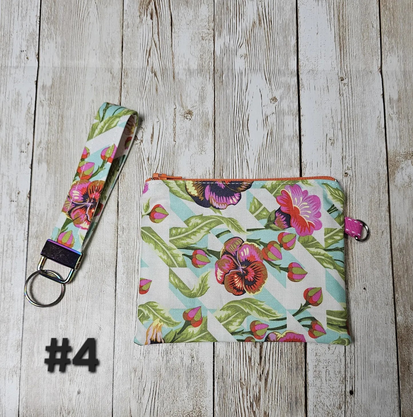 Key Fob Keychain, Keychain Wristlet, Floral Fabric Wristlet, Key Wristlet, Fabric Keychain, Tiny Floral, Wristlet Keychain, Gift for Her