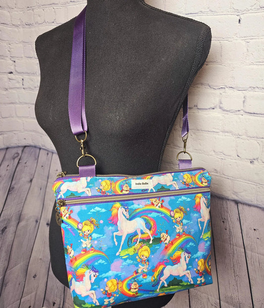 Crossbody Purse, Vintage Rainbow Brite, Gift for Girls, Christmas Gift, Rainbow Brite Gift, 1980s Gift, Rainbow Brite Crossbody