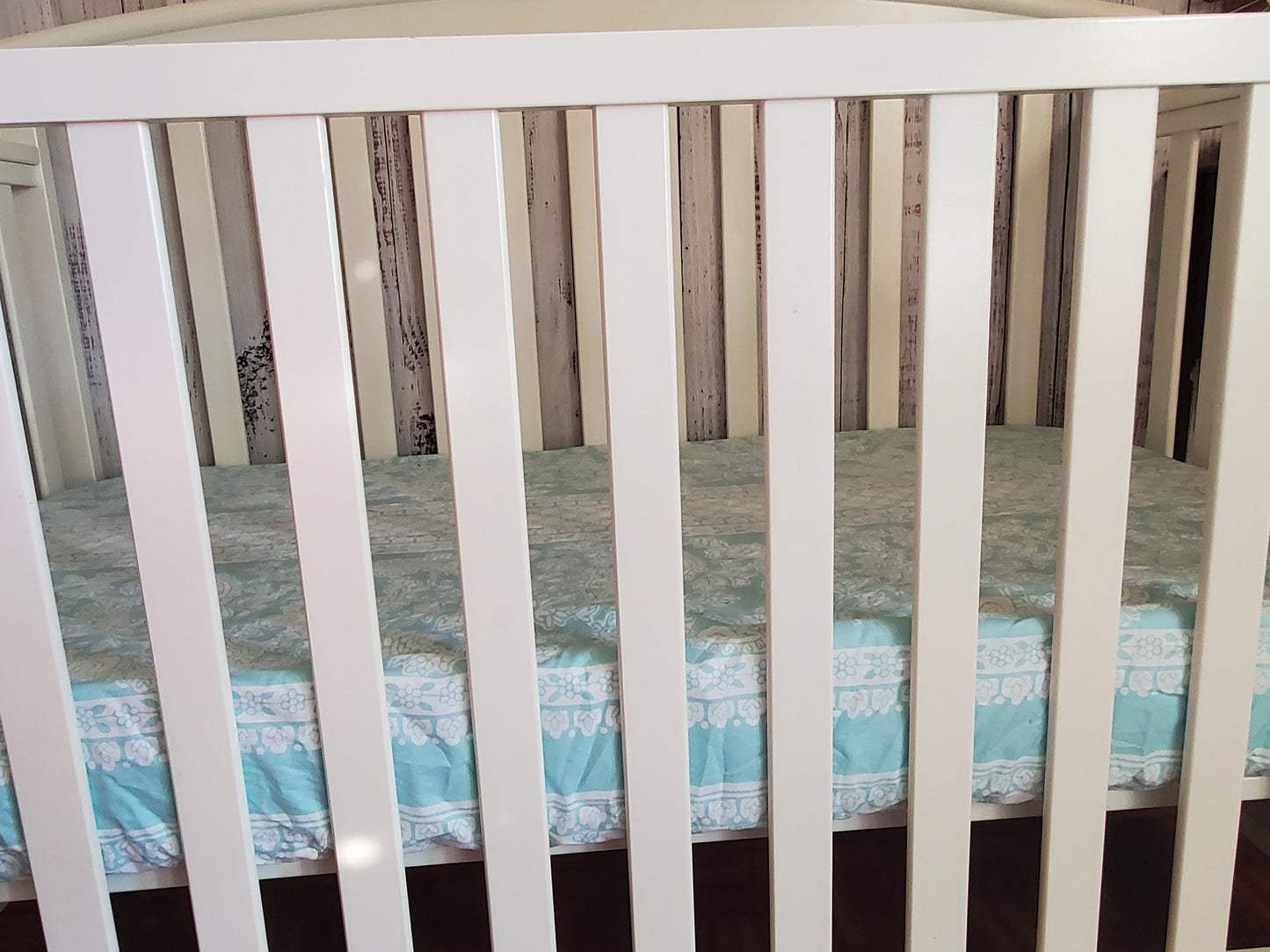 Crib Bedding, Blue Floral, Shabby Chic Crib Sheet, Crib Sheet Boho, Nursery Bedding, Nursery Decor, Baby Shower Gift, Floral Crib Bedding