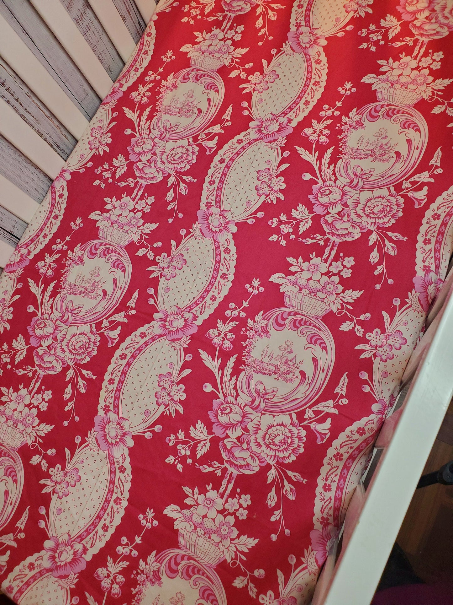 Crib Bedding, Pink Floral, Shabby Chic Crib Sheet, Crib Sheet Boho, Nursery Bedding, Nursery Decor, Baby Shower Gift, Floral Crib Bedding