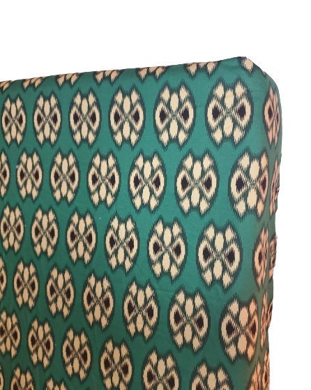 Premium Cotton Crib Sheet, Green Ikat Crib Bedding, Crib Sheet, Crib Sheet Boho, Nursery Bedding, Baby Shower Gift, Minimalist Crib Sheet