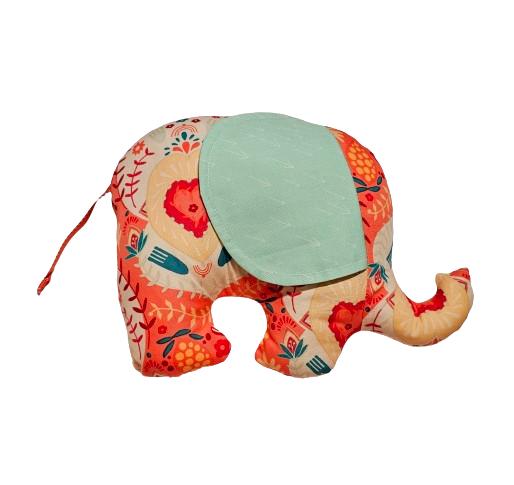 Floral Baby Gift, Stuffed Animal, Plush Elephant, Baby Shower Gift, Vintage Roses, Gifts for Her, Boho Baby Gift, Handmade Plushie