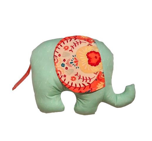 Floral Baby Gift, Stuffed Animal, Plush Elephant, Baby Shower Gift, Vintage Roses, Gifts for Her, Boho Baby Gift, Handmade Plushie