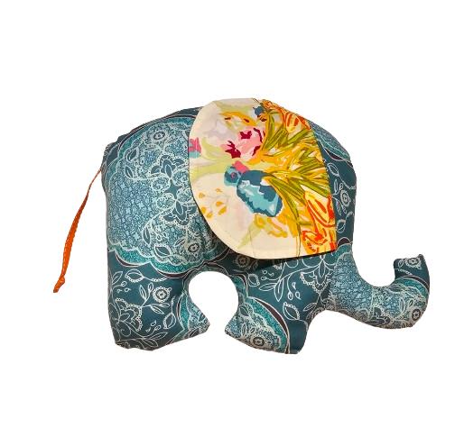 Floral Baby Gift, Stuffed Animal, Plush Elephant, Baby Shower Gift, Vintage Roses, Gifts for Her, Boho Baby Gift, Handmade Plushie