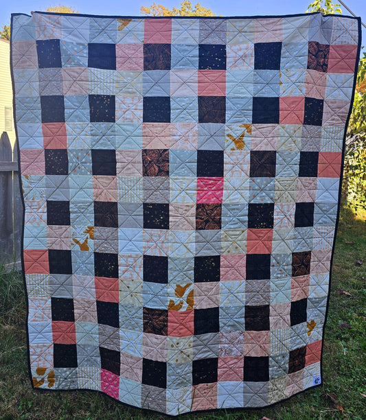 Handmade Quilt, Ruby Star Society Quilt, Throw Quilt, Lap Quilt, Patchwork Quilt, Dorm Room Quilt, Handmade Gift for Girls, Christmas Gift