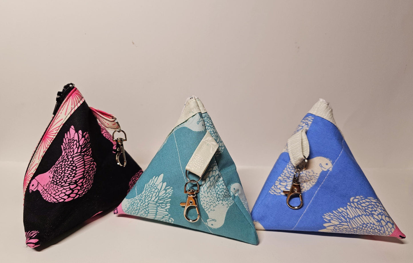 Pyramid Zippered Pouch, Coin Purse, Gifts for Her, Unique Gift, Ruby Star Society, Quilted Pouch, Christmas Gift, Stocking Stuffers, Floral