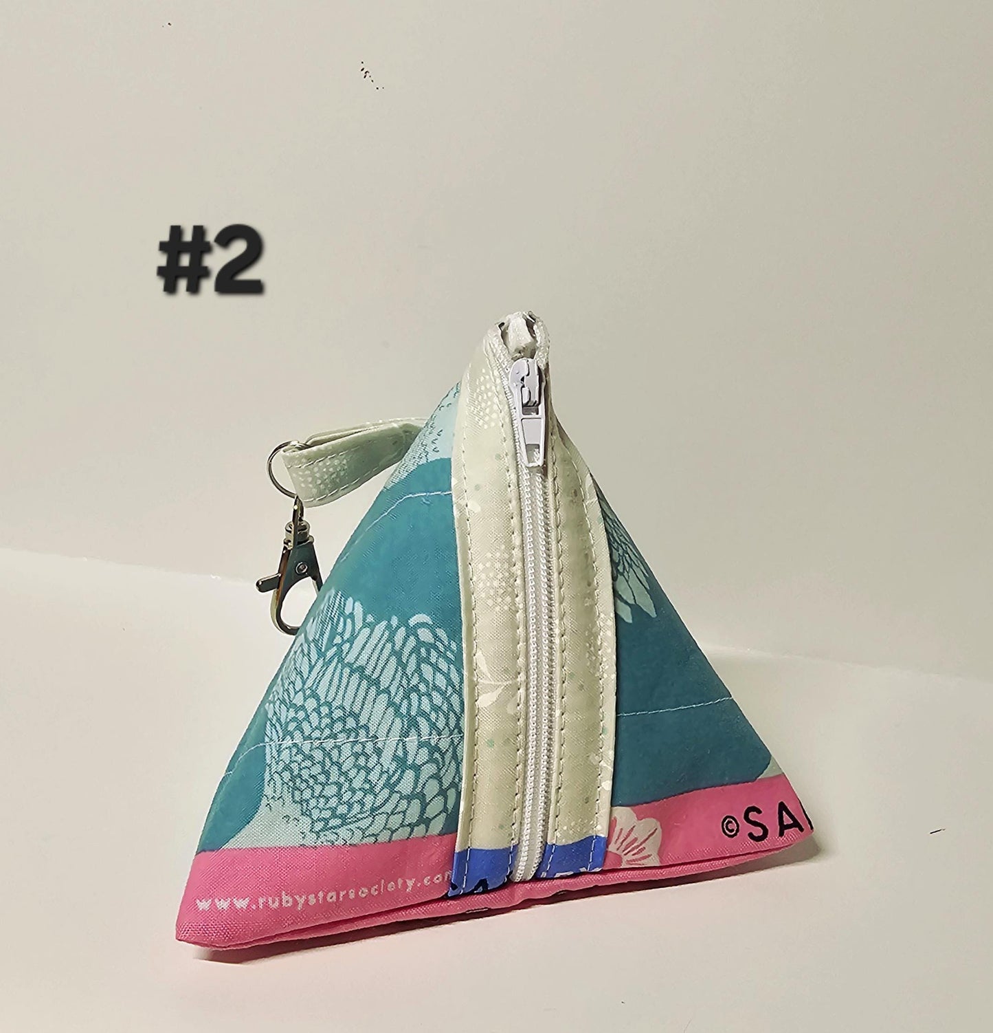Pyramid Zippered Pouch, Coin Purse, Gifts for Her, Unique Gift, Ruby Star Society, Quilted Pouch, Christmas Gift, Stocking Stuffers, Floral