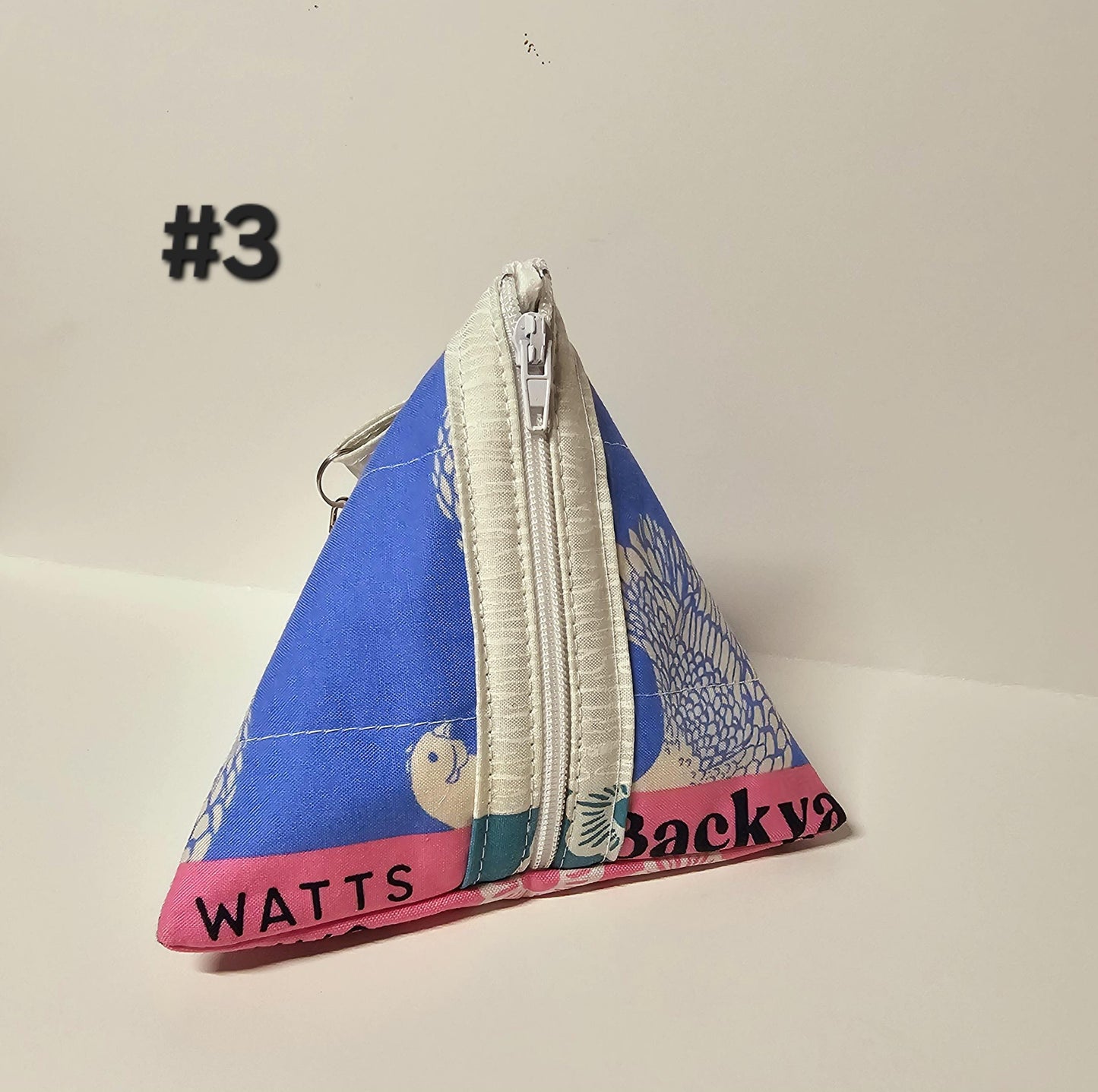 Pyramid Zippered Pouch, Coin Purse, Gifts for Her, Unique Gift, Ruby Star Society, Quilted Pouch, Christmas Gift, Stocking Stuffers, Floral