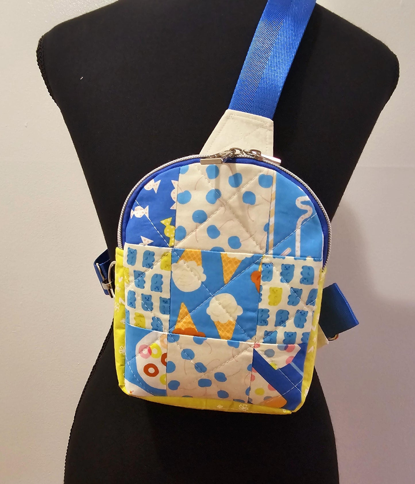 Mini Sling Backpack, Crossbody Backpack, Patchwork Purse, Ruby Star Society, Gift for Girls, Christmas Gift, Sugar Cone, Candy Bag Mav Sling