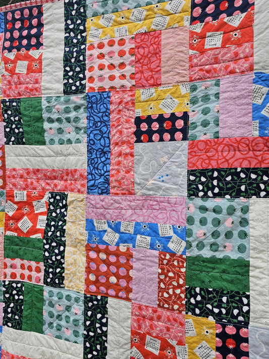 Handmade Quilt, Ruby Star Society Quilt, Throw Quilt, Lap Quilt, Patchwork Quilt, Dorm Room Quilt, Handmade Gift for Girls, Picnic Quilt