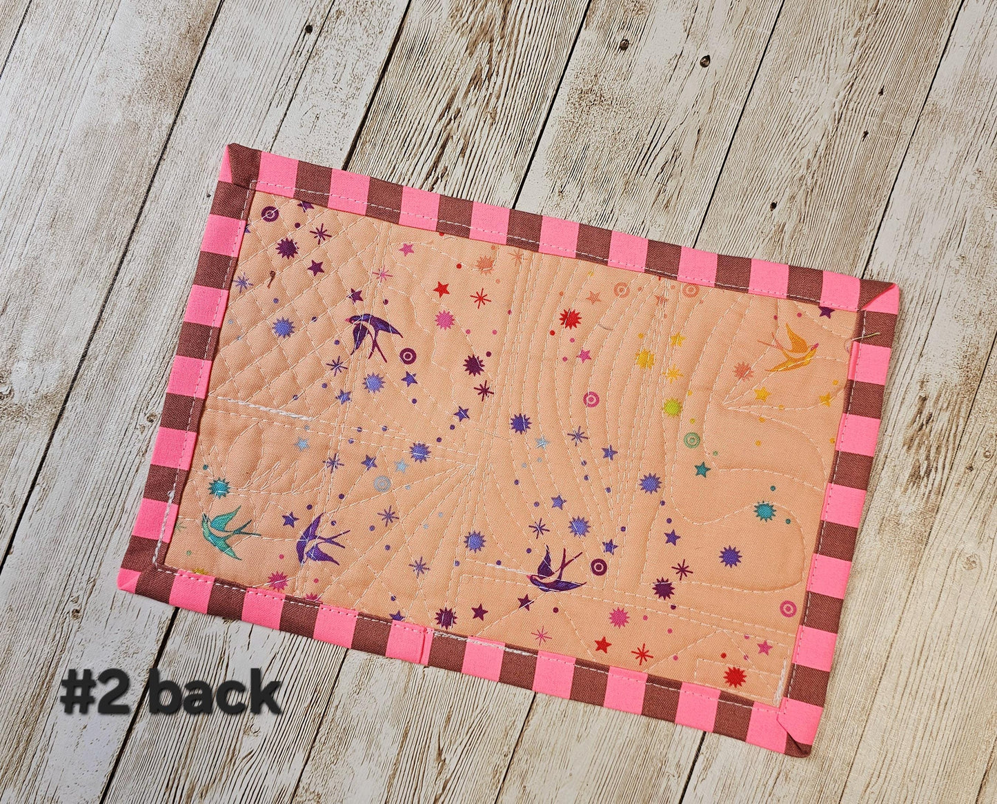 Tula Pink, Patchwork Quilted Mug Rug, Quilted Snack Mat, Tula Pink Everglow, Zuma, Pinkerville, Eden, Daydreamer, Fairy Dust
