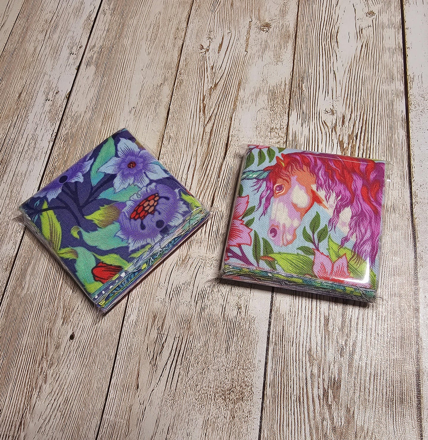 OOP Tula Pink Pinkerville Mini Charm Packs, Fabric Squares, Destash Fabric, Scrap Pack, 100 Quilt Blocks, Out Of Print, Moda Fabric, Unicorn