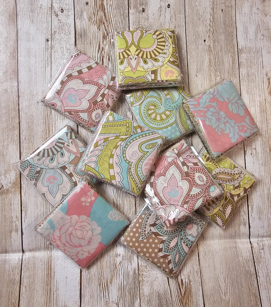 OOP Tula Pink HUSHABYE Mini Charm Packs, Fabric Squares, Destash Fabric, Scrap Packs, 100 Quilt Blocks, Out Of Print, Moda Fabric, Owl