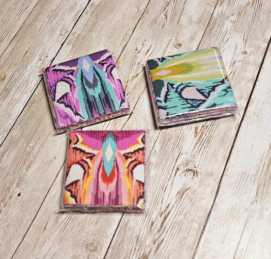OOP Tula Pink Eden Mini Charm Packs, Fabric Squares, Destash Fabric, Scrap Pack, 100 Quilt Blocks, Out Of Print, Moda Fabric, Tiger